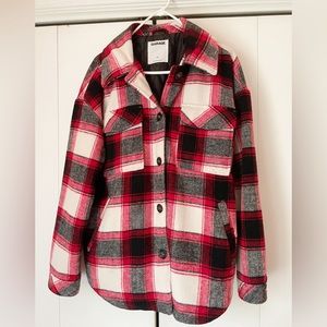 Garage Vancity Shacket- Red & Black Plaid